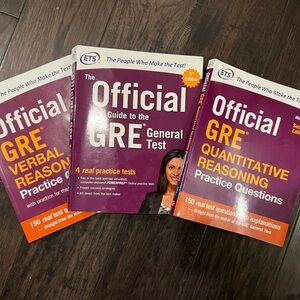 ETS Official GRE General & Practice Test Prep Books - Purple Covers